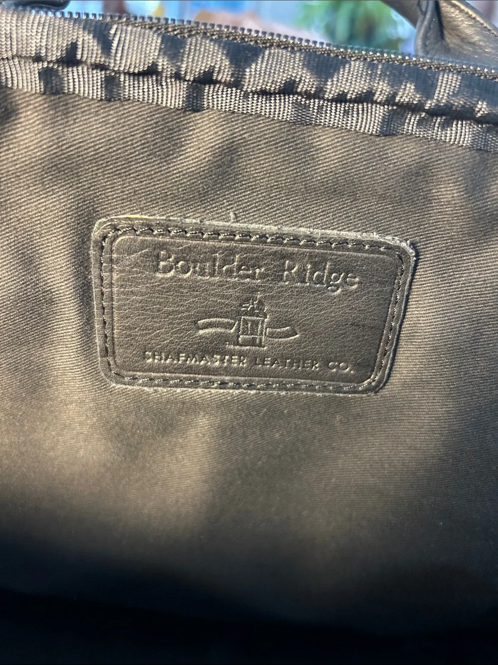 Boulder Ridge Black Leather Men's Briefcase with Dual Front Buckle Pockets